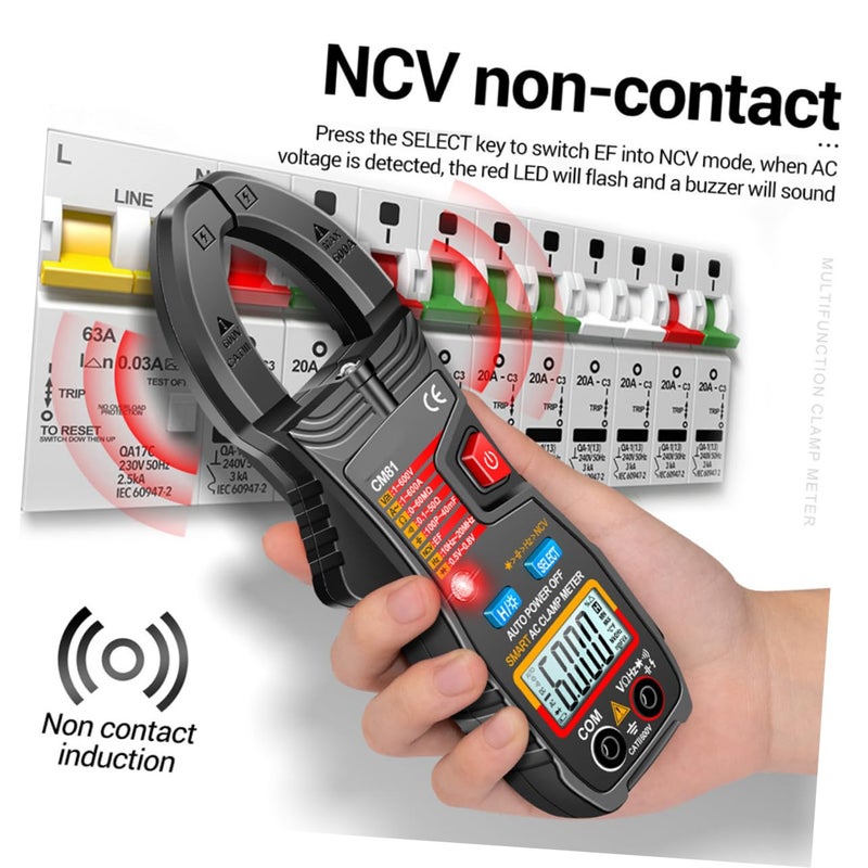 Digital Clamp Multimeter Auto Ranging NCV Voltage Detection Jaw Opening Design LED Alert - Image 4